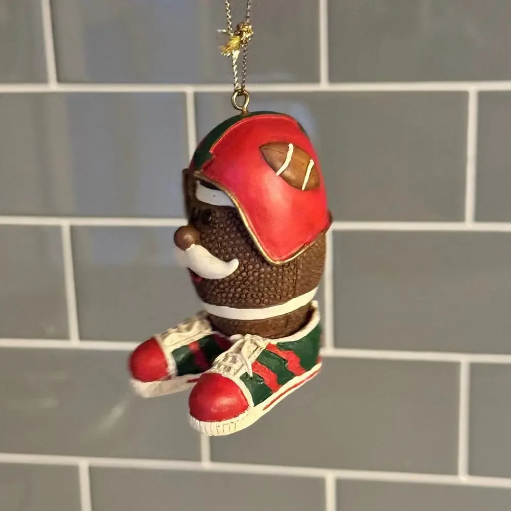 Y2K Vintage Football Christmas Ornaments Sports Helmet Tennis Shoes Mustache Man